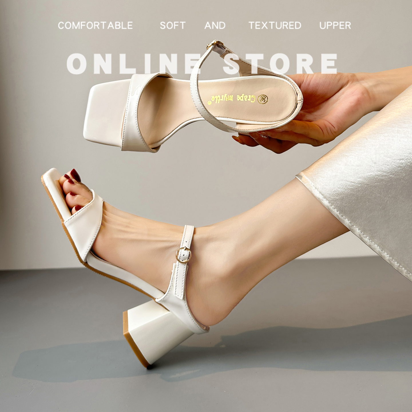 2026 Summer New Roman Style Women's Open Toe Strappy Block Heel Sandals 6.5cm Chunky Heel Slip On - Image 4